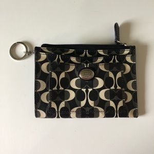 Coach Peyton Dream C medium wallet black cream